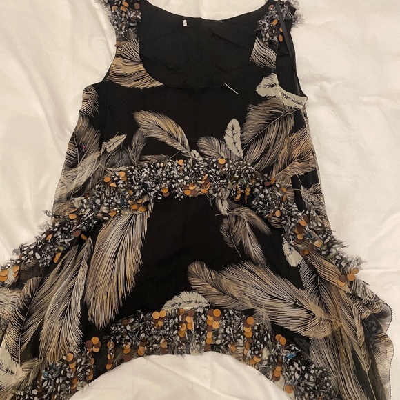 DVF top feathers and palms - Picture 1 of 4